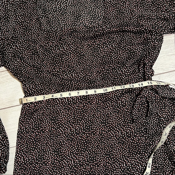 EXPRESS Square Neck Ruffle Wrap Dress - Picture 13 of 16